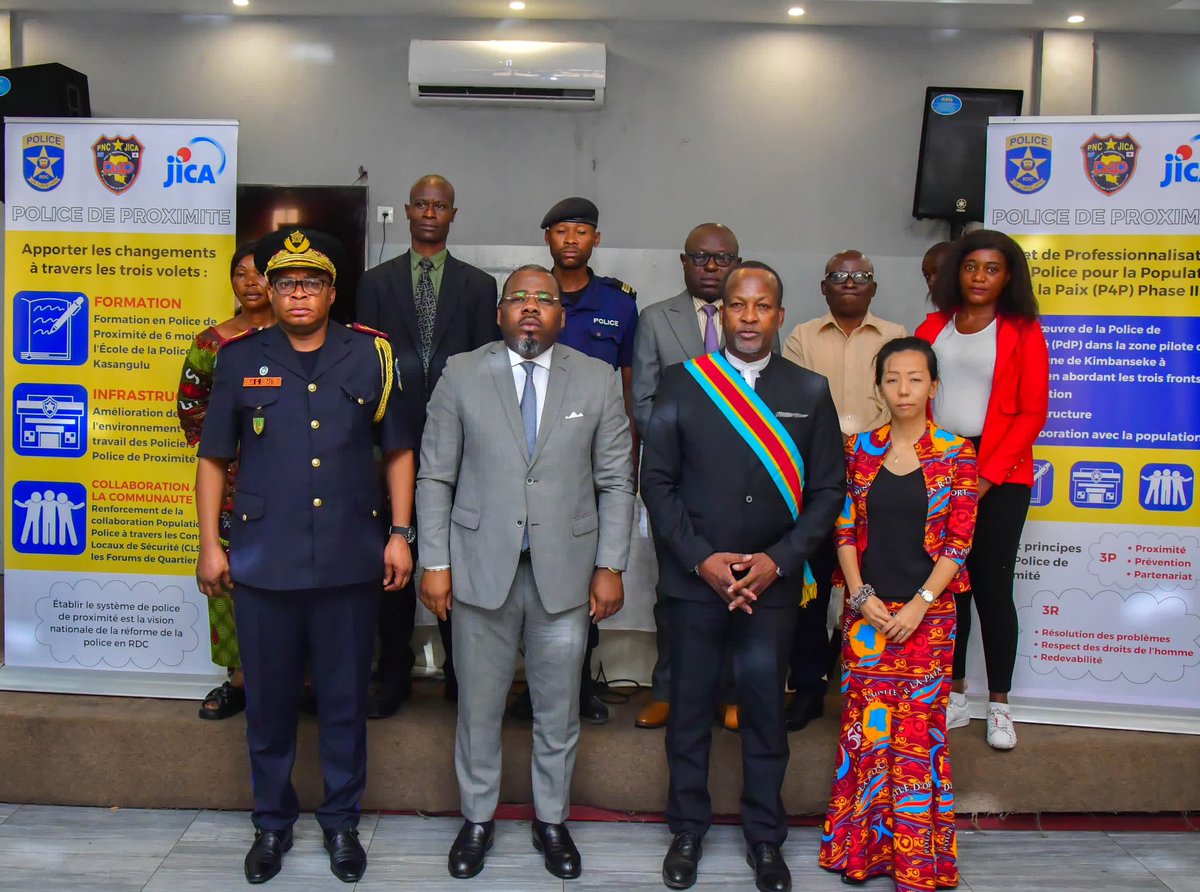 Int_Prov_Kin's tweet image. Soucieux d vaincre le banditisme urbain essentiellement caractérisé par le phénomène Kuluna, le Min. Prov. d l’Int., a procédé à la mise sur pied d’1 Comité Local d Sécurité ds la c. de Kimbanseke avec l’accompagnement d différents partenaires techniques &amp;amp; financiers dont la JICA