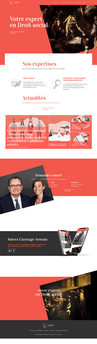 Discover a beautiful #WordPress website: Caravage Avocats beautifulpress.net/website/carava… #Institutional