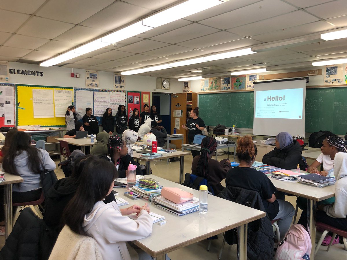 Weston students & staff visiting @TDSBBrookviewMS sharing their experiences with the IB program and other learning opportunities. #gr8visits @TheodoraGalanis @Rosanna_Deo @PaulCaramida @kwamelennon