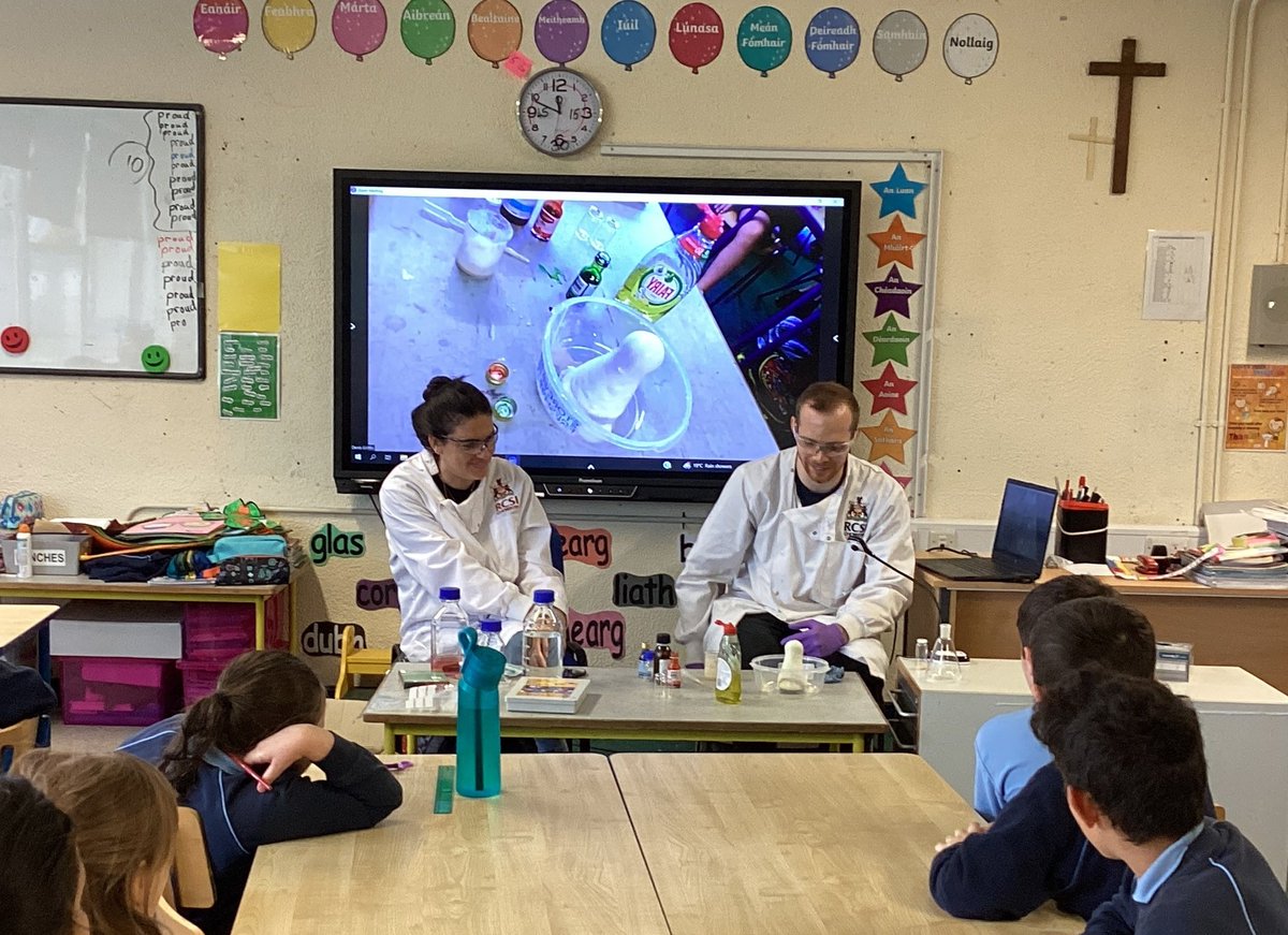 Rob Murphy (@rdmurphy4) on Twitter photo Myself and <a href="/vivichiaradia/">Viviane Chiaradia</a> had a tonne of fun discussing chemistry, polymers, and hydrogels with the pupils of <a href="/StLaurences_NS/">St. Laurence's NS</a>! We also had the time to squeeze in some fun experiments <a href="/aheise2/">Heise Group</a> <a href="/ChemistryRCSI/">RCSI_Chemistry</a> #scienceoutreach Myself and <a href="/vivichiaradia/">Viviane Chiaradia</a> had a tonne of fun discussing chemistry, polymers, and hydrogels with the pupils of <a href="/StLaurences_NS/">St. Laurence's NS</a>! We also had the time to squeeze in some fun experiments <a href="/aheise2/">Heise Group</a> <a href="/ChemistryRCSI/">RCSI_Chemistry</a> #scienceoutreach