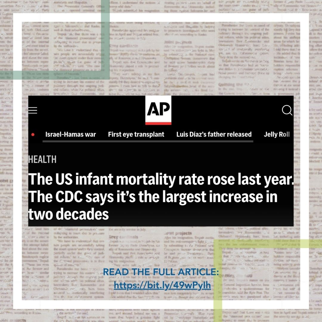 The recent CDC report serves as a stark reminder of the vital work that remains in the pursuit of health equity for all. Read the full article: bit.ly/49wPyIh

Share this & join us on this journey toward a healthier, more equitable future for all.
#PerinatalHealth