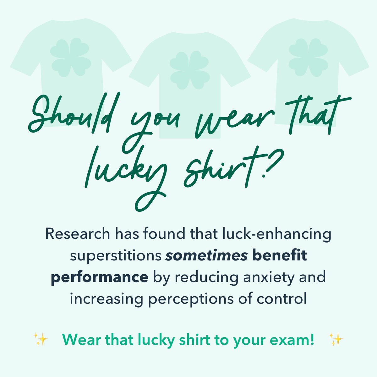 Scientifically speaking, you can have luck on your side