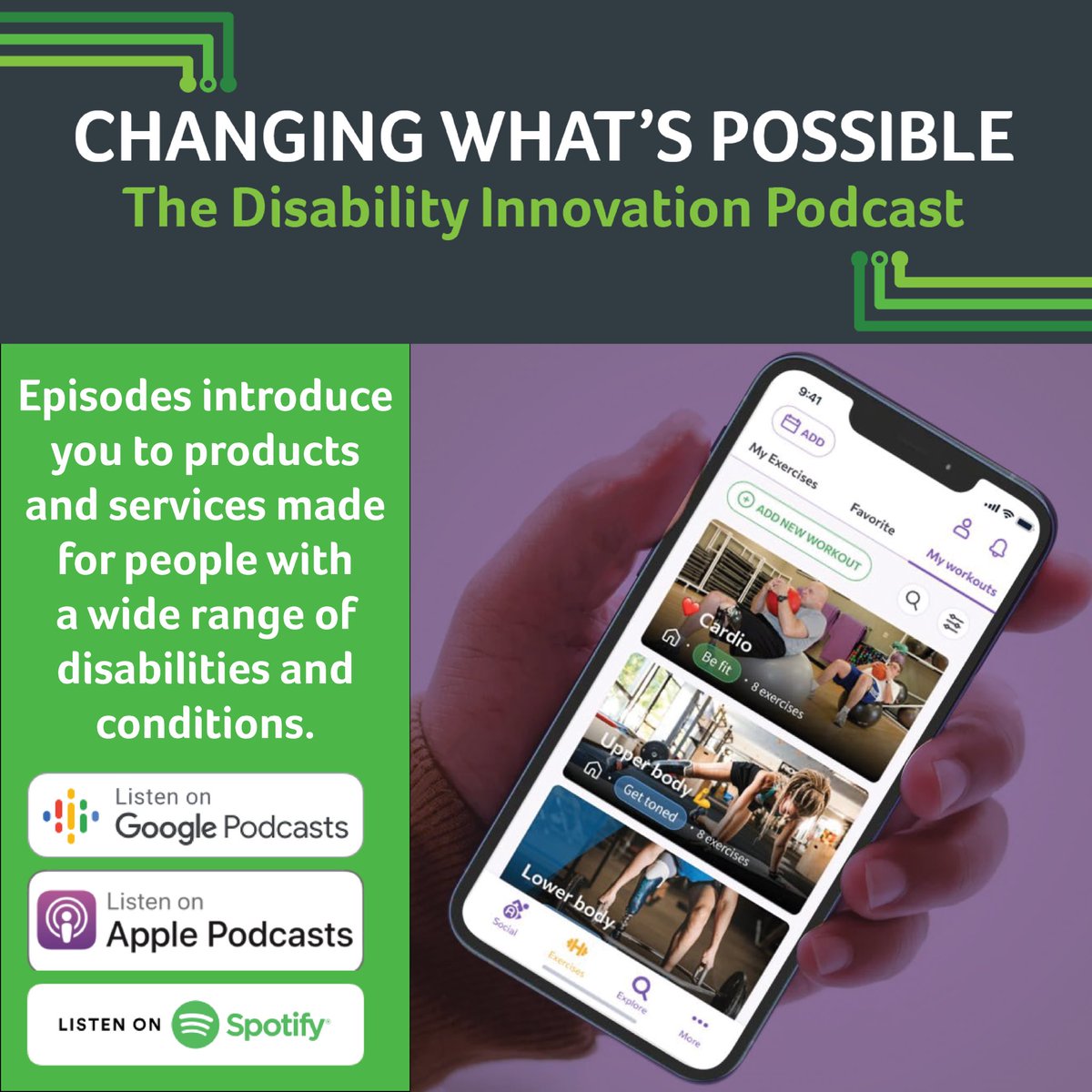 Have you checked out our #podcast? Each episode introduces you to products & services made with and for people with disabilities! Find our show on Apple, Spotify & Google Podcasts and download a few episodes that spark your interest. 🎧bit.ly/CPARFPodcast #disability