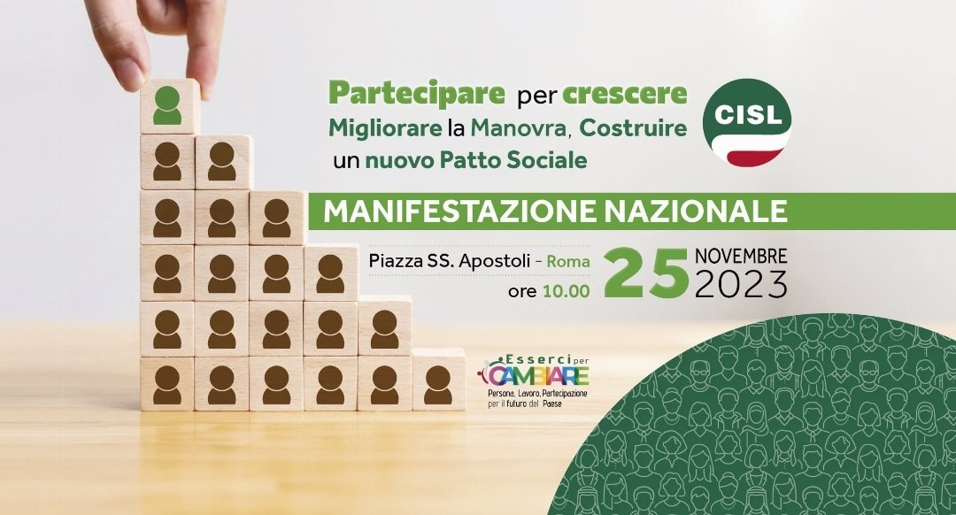 📣 Il #25novembre anche la Filca sarà in piazza per chiedere miglioramenti alla #manovra. Grazie alla mobilitazione e alla trattativa portata avanti dalla #Cisl abbiamo già ottenuto conquiste importanti, ma ci sono ancora molti punti da migliorare. 
#partecipazione #Governo