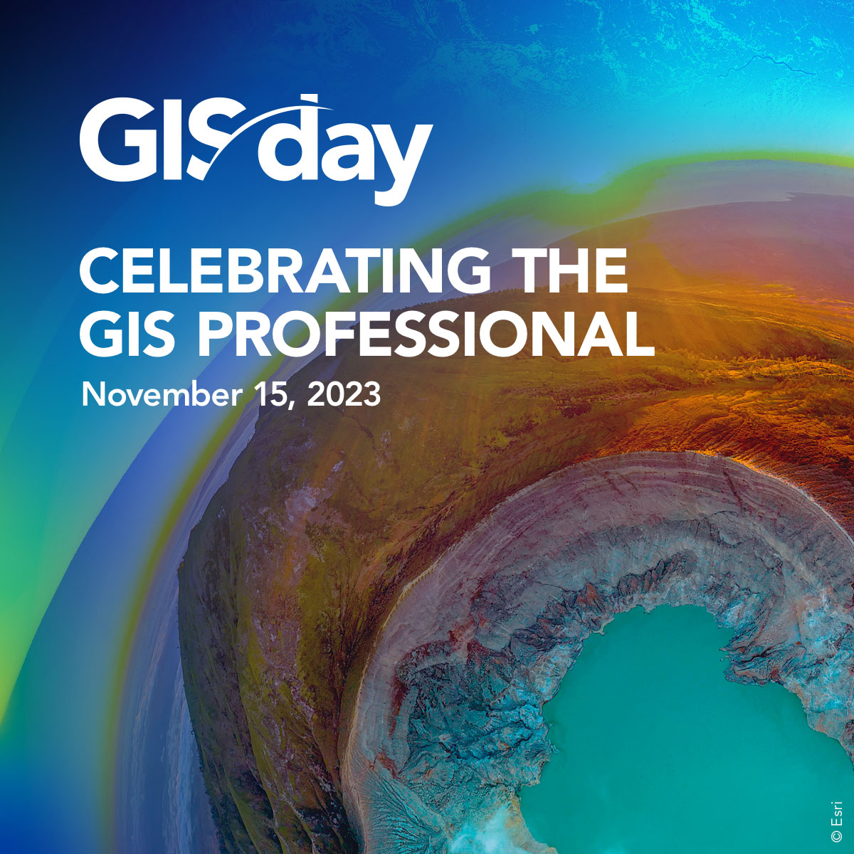 Esri's tweet image. Happy GIS Day from all of us at Esri! 🌏 Today, we celebrate you, GIS professionals, and the important work you do each day. Show us and tell us how you&apos;re celebrating today in the comments below. 

#GISDay2023