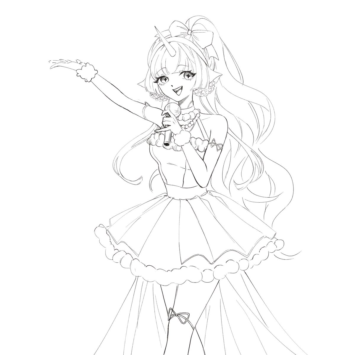 Quitchiy's tweet photo. Three sketches for today ~~
Lovely vtuber idols 
#WIP #Sketch #artist https://t.co/goIRPAQYMG