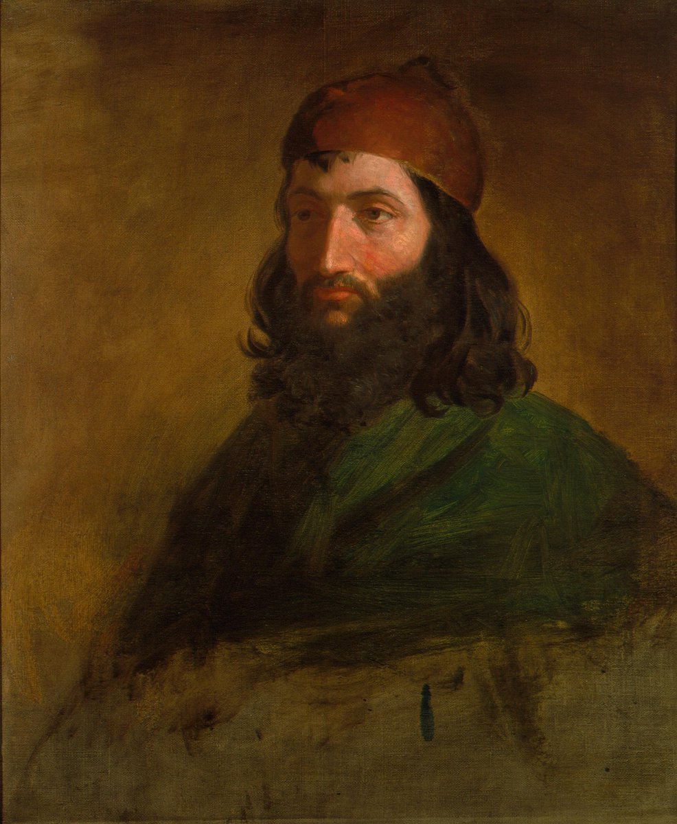Washington Allston. 'Sketch of a Polish Jew' 1817 [The National Gallery of Art] Allston was born on a rice plantation in South Carolina, and likely painted this man while living in London.