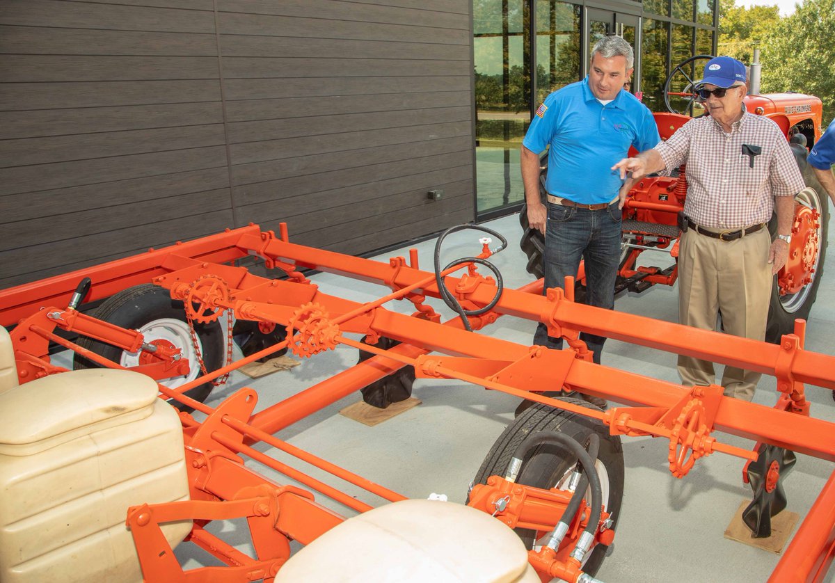 This Friday, we are honoring Rankin Powell as The Shirley Phillips No Till Award Winner for his work as a farmer &amp; county extension agent. Here, Mr. Powell is with <a href="/KYAgCommish/">Commissioner Jonathan Shell</a> at Princeton w/ his donated restored AC 333 planter. DM me for the Zoom🔗@ukagronomy <a href="/UKExtension/">UK Extension</a>