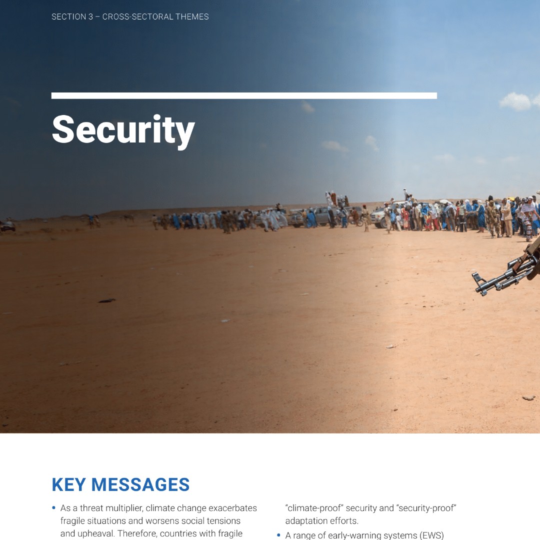 DYK Security actors in Africa should engage in climate adaptation: they are the best equipped to prepare for & respond to climate #disasters - read more in our State & Trends in Adaptation flagship report by @GCAdaptation that I codirected w/ @JamalSaghir3 ow.ly/X2tI50OpLMy