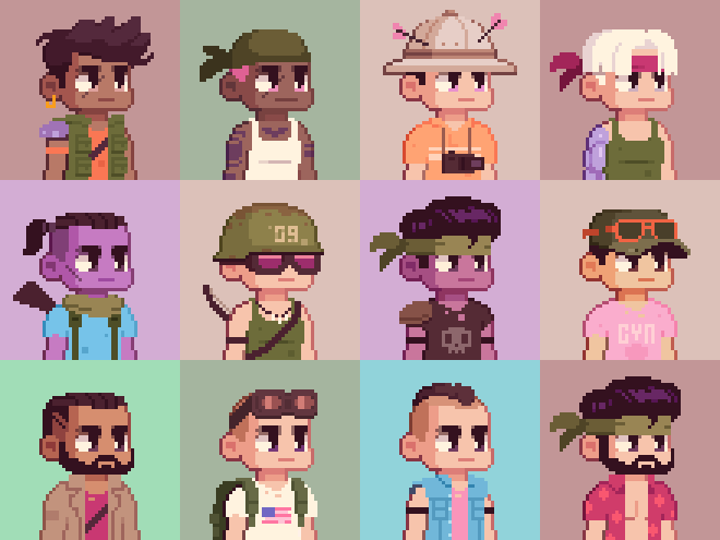 Introducing the Waders, residents of Haven09, one of the few shelters to have survived, and one of humanity's last hopes of reconquering the planet.
#pixelart #ドット絵 #NFT