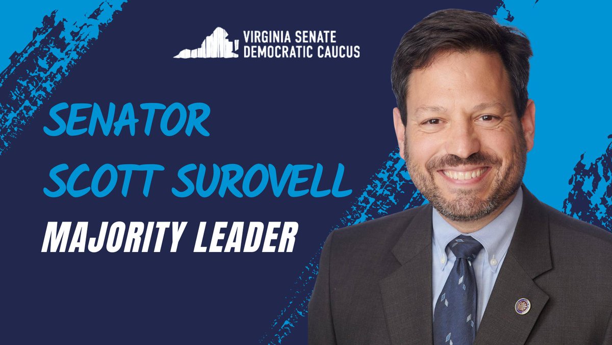 Congratulations to our newly elected Majority Leader Senator Scott Surovell (<a href="/ssurovell/">Senator Scott Surovell - ssurovell.bsky.social</a>).