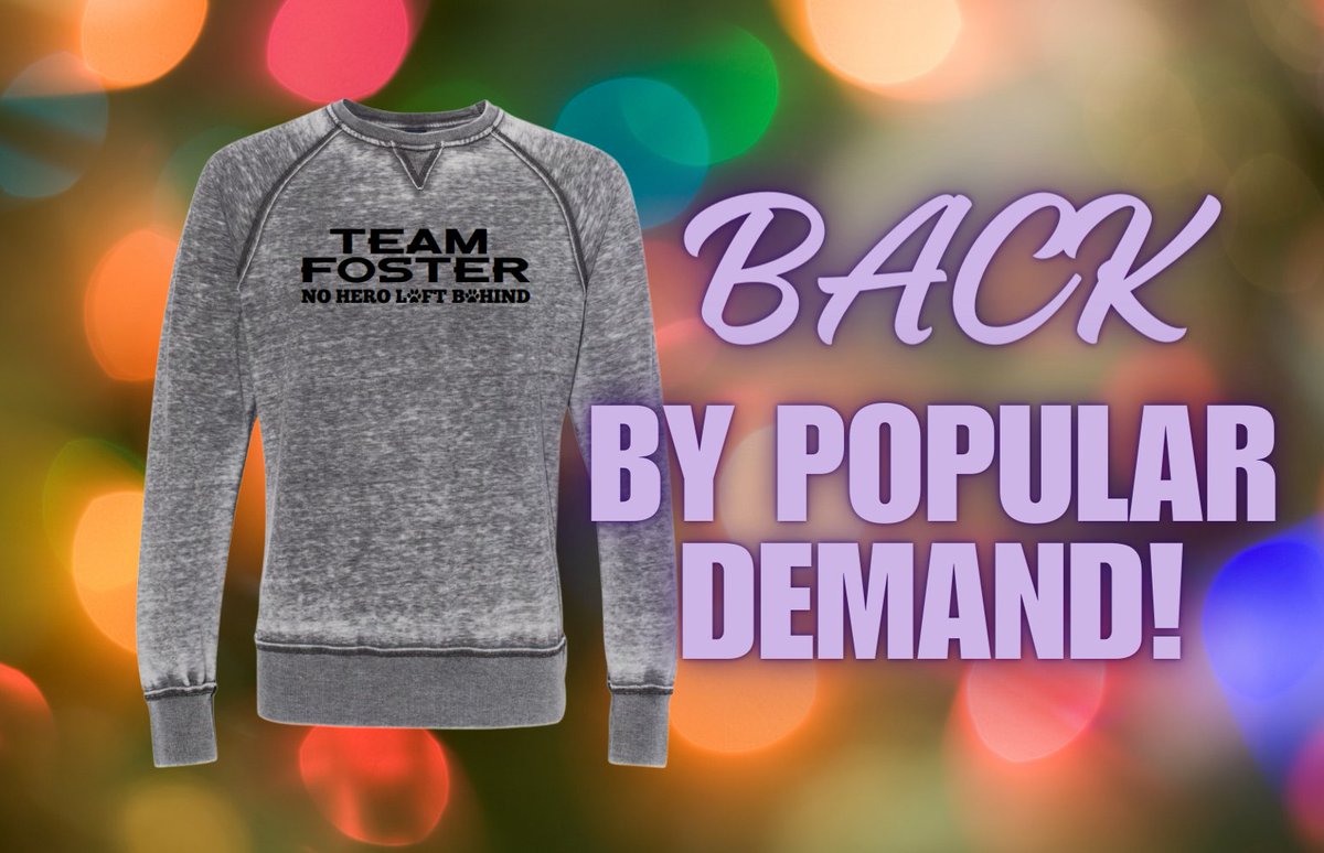 Celebrate a decade of Team Foster with exclusive Team Foster 10-Year Anniversary Merch! Available for PRE ORDER beginning Monday, November 20th, and only available for a short time, and once they're gone, they're gone!