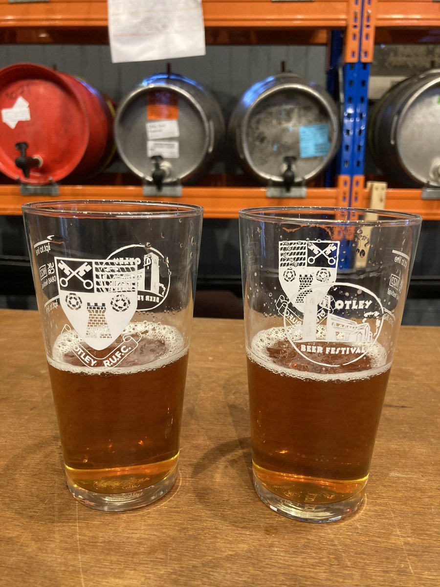 Just 2 more beers to arrive, pre sales tickets going well but we’ve plenty of space left and we take cash or card on the door. Got some new glasses with our and <a href="/otleyrugbyclub/">@OtleyRugbyClub</a>  logos on. Friday and Saturday midday till 11PM