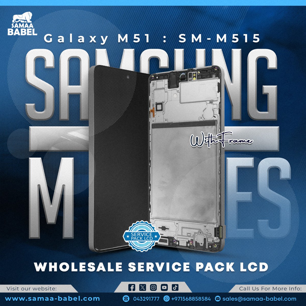 samaa_babel's tweet image. Transform devices with M51: SM-M515 WITH FRAME from Samaa Babel – your go-to for wholesale excellence. Unbeatable prices, top-tier quality. Brilliance without breaking the bank. 
#SamsungM51 #WholesaleTech #QualityOnABudget #LCDTechnology #DisplayInnovation #ScreenQuality