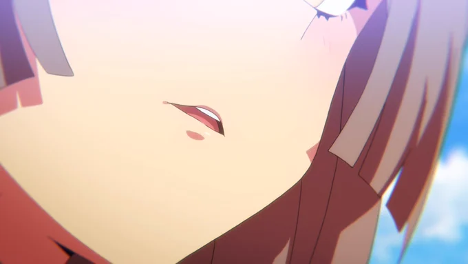 ここまったく喋らせへんでいつも目が違うカットからの口元を映しての ・・・・すぅー・・・・。かっこいいわーまじで。作画で魅せるってとこじゃないのに演出が素晴らしくて何回もみちゃう 