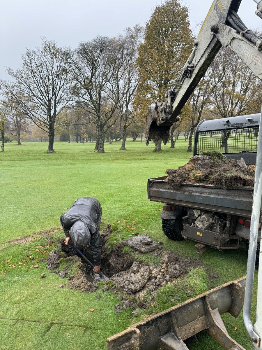 MelthamHG's tweet photo. How it started V’s how it’s going . . . Investigating a wet spot and finding out the culverts are 95% blocked up with decades of silt and soil! 1 hour job turning into a 3 day dig. New water feature perhaps?? https://t.co/Iqdc49l3Ny