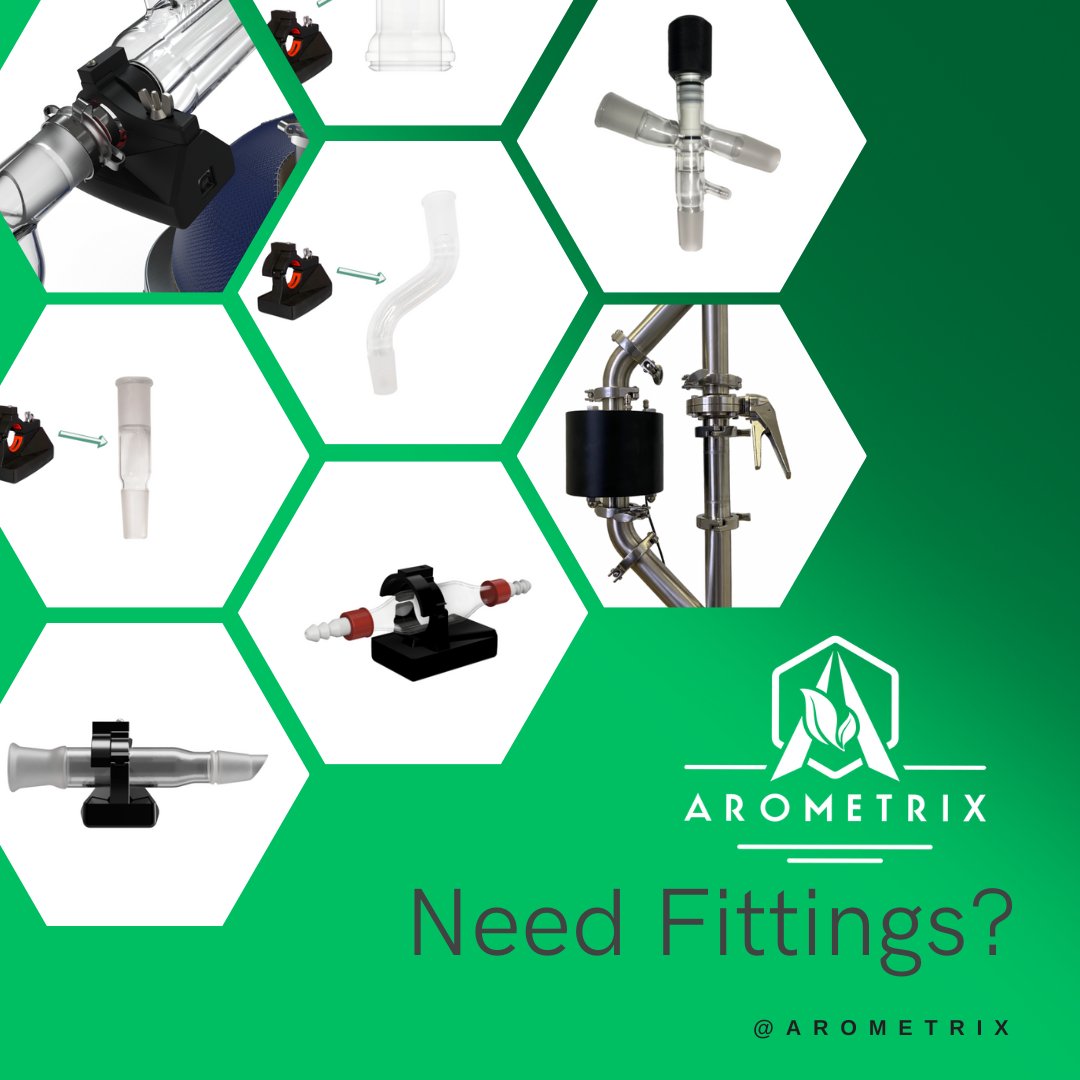 arometrix's tweet image. Need some fittings for your process?  Or just want to get the entire kit in one go?  Check out the fittings we have on our website!  Link in bio 😎
#arometrix #extractionfinder #fractionfinder #stem #cannabis #cbd #isolation #distillation #cbdprocessing #fittings #labequipment