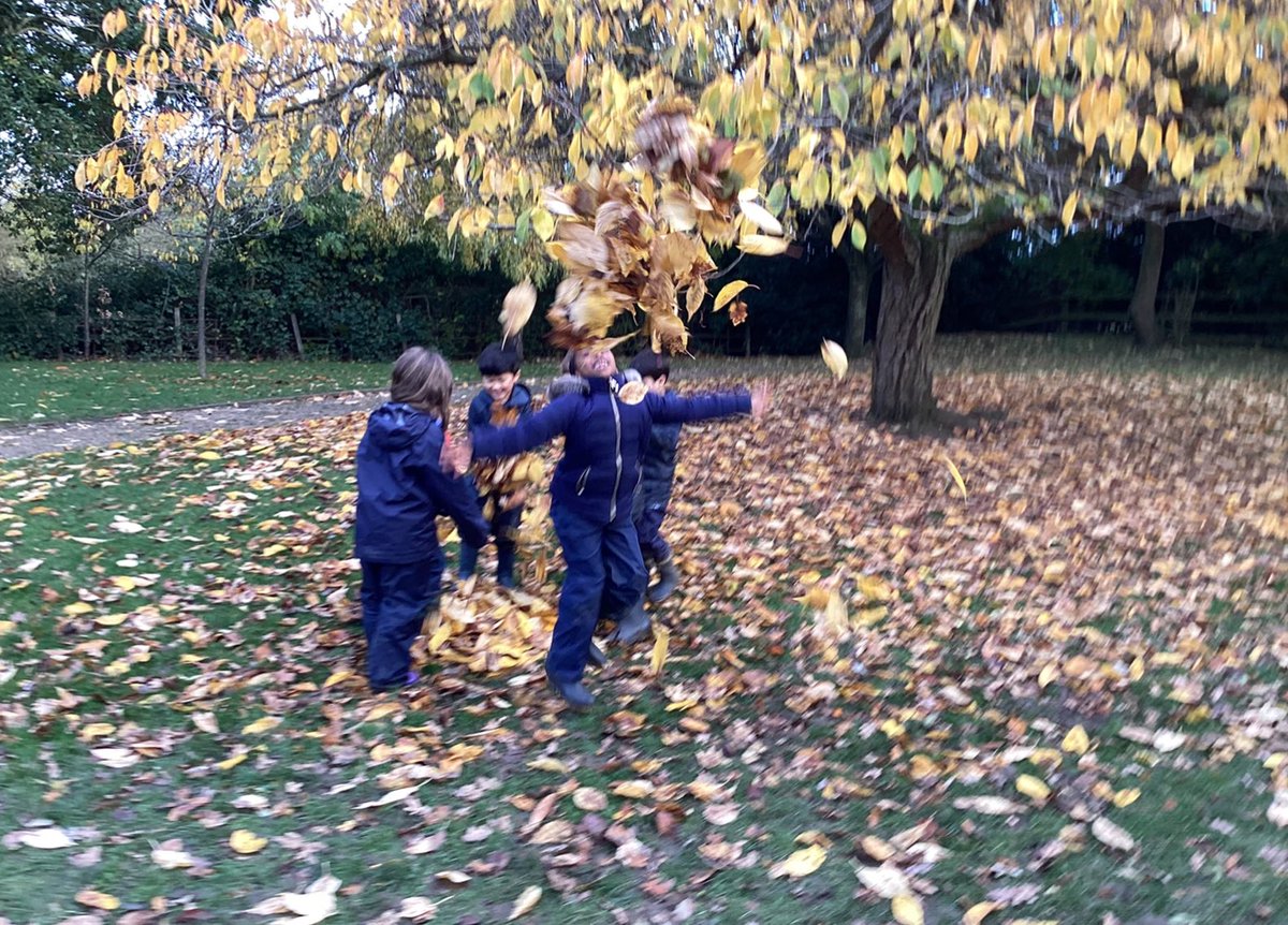 StNicksLower's tweet photo. Learning real life skills in Forest School today finishing with a little bit of leaf throwing. Oh to be six and seven again!

#StNicksLower
#StNicksEcoclub 
#StNicksOutdoorLearning
#StNicksDiscover https://t.co/sa8iozWpv3
