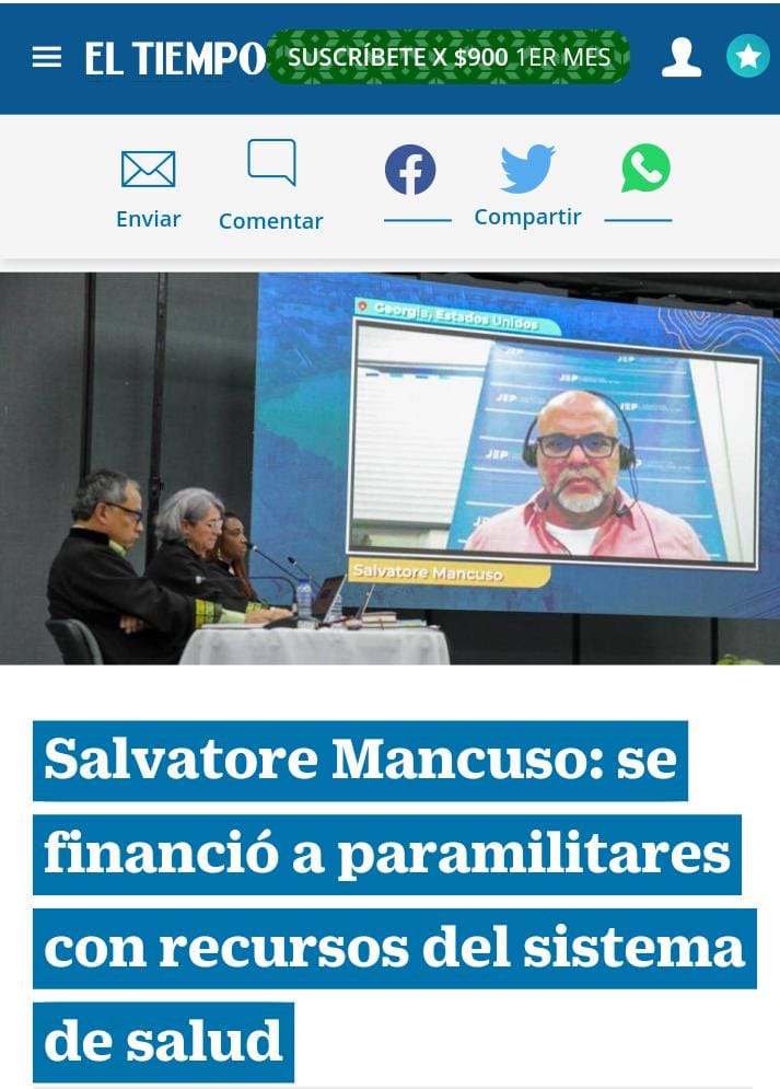 AlejoToroAnt's tweet image. Este sistema de salud, implementado desde hace 3 décadas con el boom neoliberal, no solo es ineficiente y corrupto sino criminal, pues aparte de generar miles de muertes por falta de atención oportuna, también financió grupos paramilitares. ¿Por eso es que no quieren reformarlo?