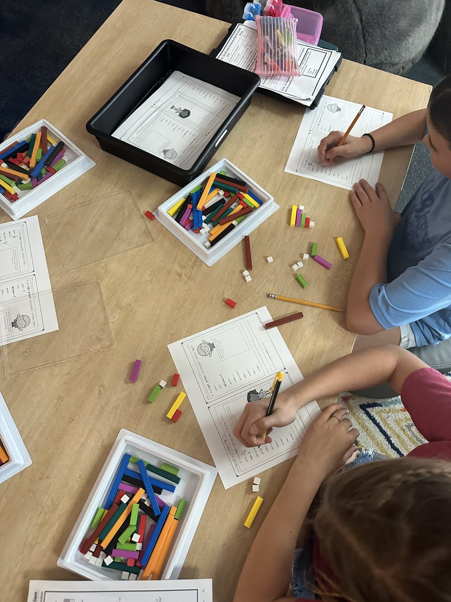 Using Cuisenaire rods to model fractions and mixed numbers. #5thistheBESt