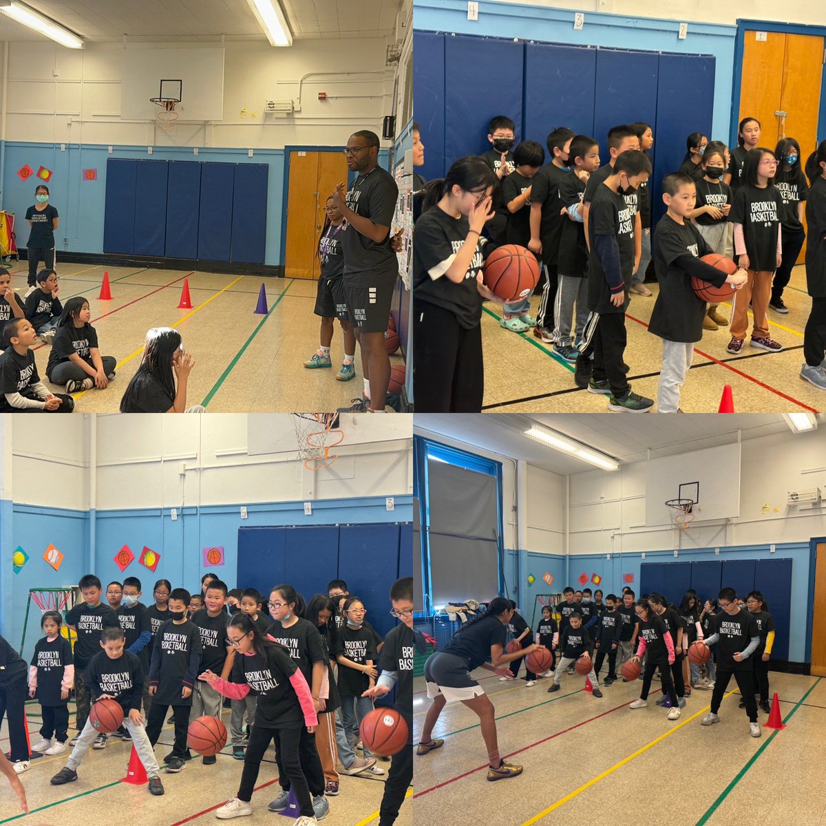 Our 5th grade students are having a great time at the basketball clinic . Thank you Superintendent Alvarez and @BrooklynNets for providing this wonderful experience @NYCDOED15 @NicLanzillotto @CristinaAGonza5 @NYCSchools