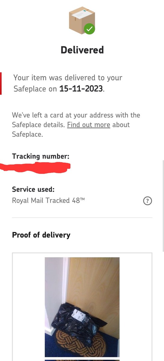 emmaecourtney's tweet photo. @RoyalMail I love that my 'safe place' is someone elses house. Thank you. https://t.co/2Xyp1Vg3tH