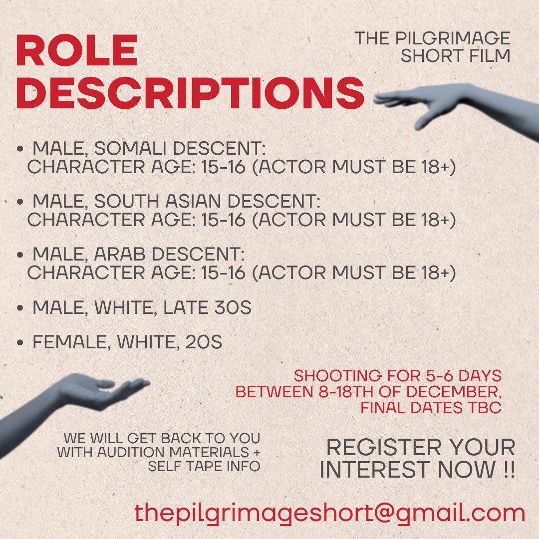 chakiraalin's tweet photo. CAST CALL OUT! LOOKING FOR ACTORS OF ALL EXPERIENCE LEVELS 🗣️🗣️🗣️ PLEASE SHARE! MUST BE LONDON BASED. 

(And follow my newly launched production company @quitethecowboy for updates!) https://t.co/cwjonPdP5F