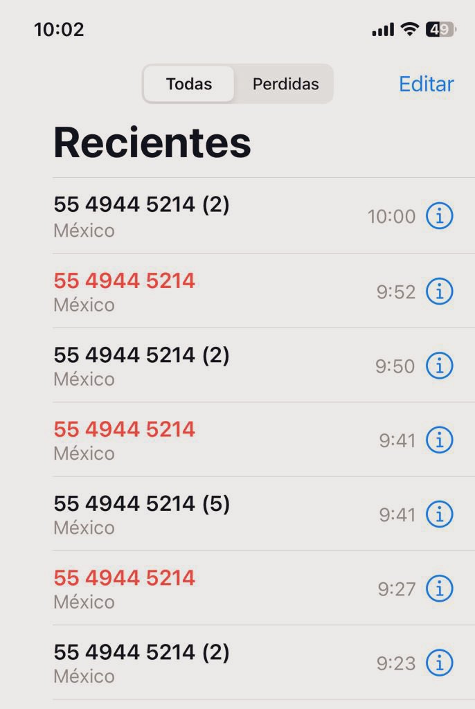 Hectorcolinc's tweet photo. Les pido por favor @Telcel que me dejen de acosar. 

14 llamadas en menos de 30 minutos… ¡y siguen! 

Sus acosadores me comentaron que hacen las llamadas desde que Lago Zurich 245, Amp Granada.

¿@elconsejomx, me pueden apoyar?

Ccp: @ProsocCDMX @SSC_CDMX @FiscaliaCDMX @Profeco https://t.co/4Ch0Lq4Otq