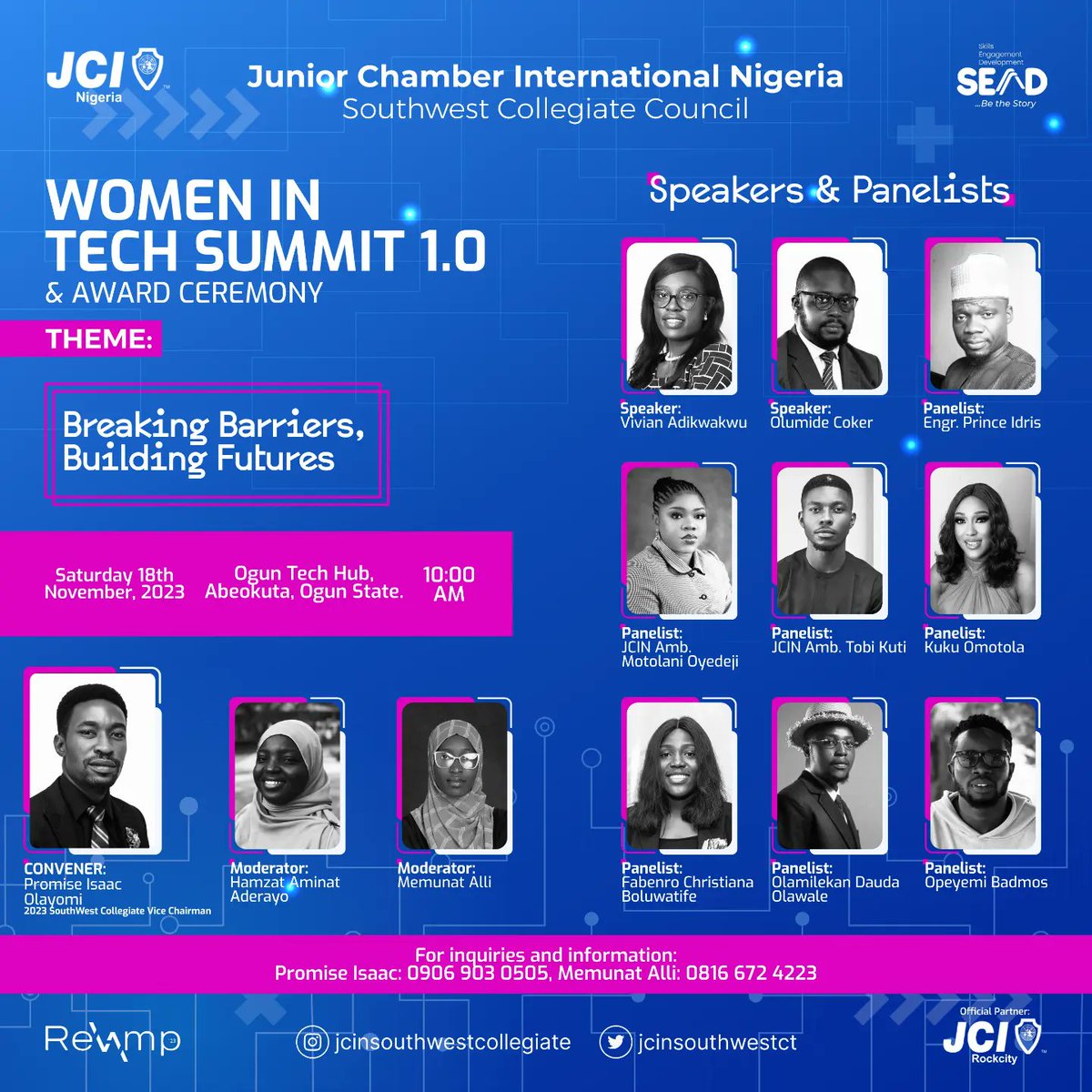thepromiseisaak's tweet photo. 🚀 Exciting opportunities await you all at the Women in Tech Summit 2023! Don't miss out! 🌐💼 #WITSummit #OpportunitiesGalore
#ViratKohli𓃵 #IndiaVsNewZealand https://t.co/FodYNDtF7B