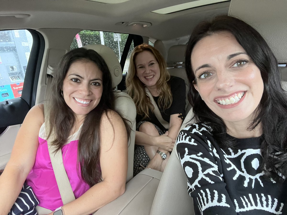 Here we go! With Miami author pals @chantelacevedo and @NataliaSylv driving up to @FloridaMediaEd #FAME23! 🤟
#LasMusas