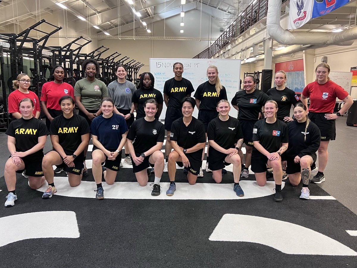 2BCT_FALCONS's tweet photo. #ICYMI: This morning, the #FalconBrigade conducted this monthâs Falcon Womenâs PT session at our #FalconH2F facility.
A big shoutout to our Falcon H2F team for another #FalconAwesome PT session!
Our next Falcon Womenâs PT event is on December 20th!
LETâS GO!
#FalconFit #AATW https://t.co/p6UtqYMnXS