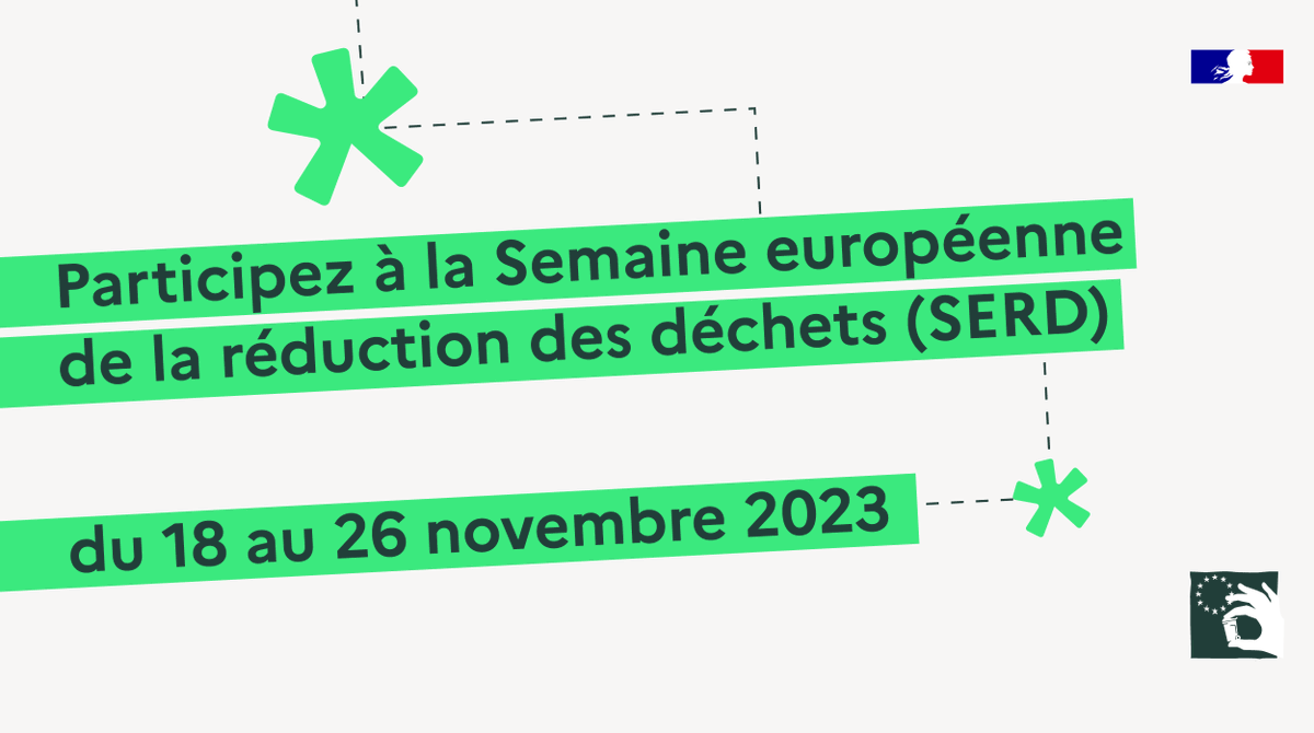 [#SERD2023] La Semaine européenne de la réduction des #déchets est organisée par l'@ademe du 18 au 26 novembre. 🗓️ Venez participer aux animations proposées par de multiples porteurs de projets en Occitanie. 👉 Consultez le programme : serd.ademe.fr/serd/programme…