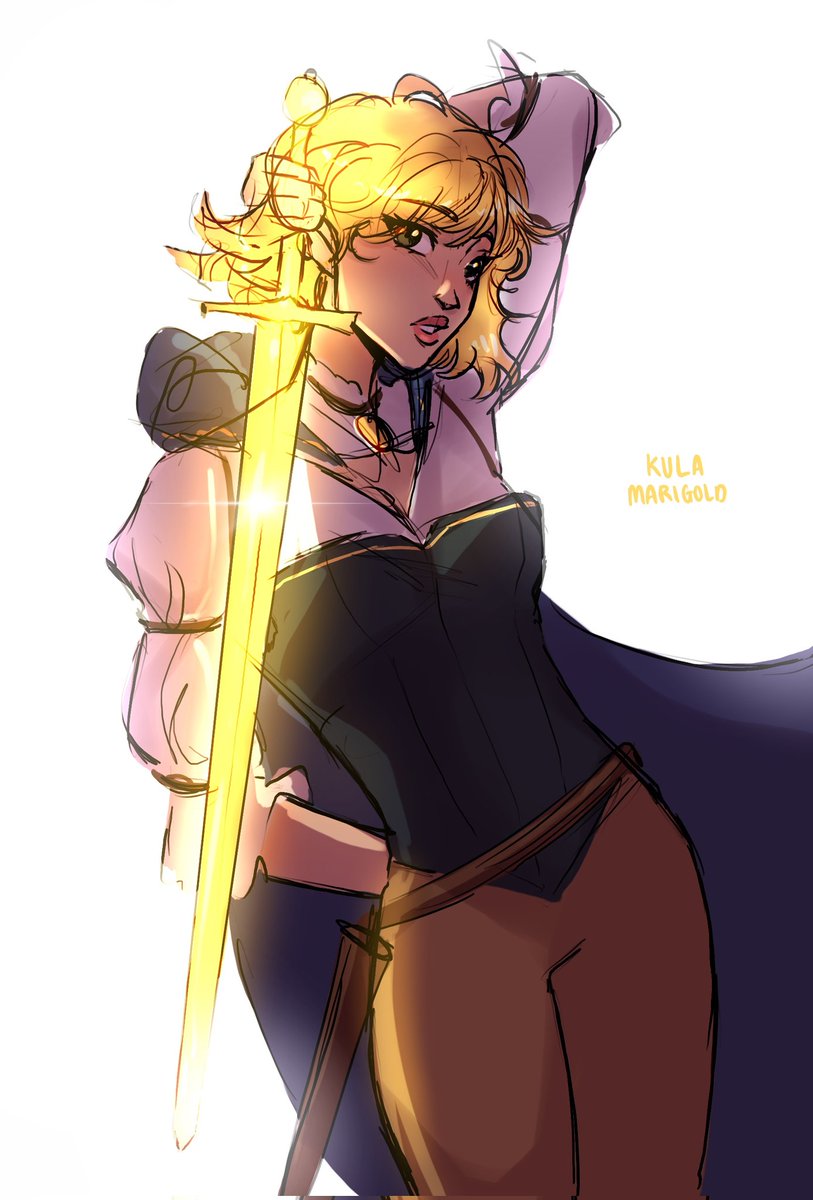 kukapuddin's tweet photo. Sometimes I can't help but doodle my side fantasy oc ✨️🗡 https://t.co/P5qZu0Coq1