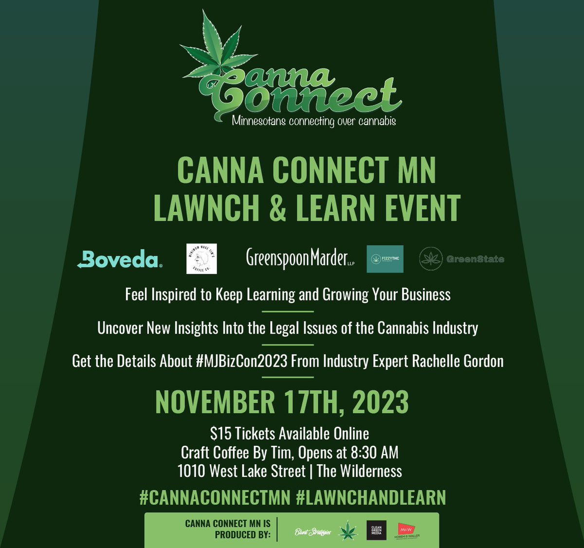 Don't miss out on <a href="/rachelle_g420/">Rachelle Gordon</a> 's valuable insights at the upcoming event! She'll be sharing must-know information from her #MJBizCon2023 spreadsheet, including exclusive after parties and networking events. Join us at The Wilderness Co-Working Center on 1010 W Lake St if