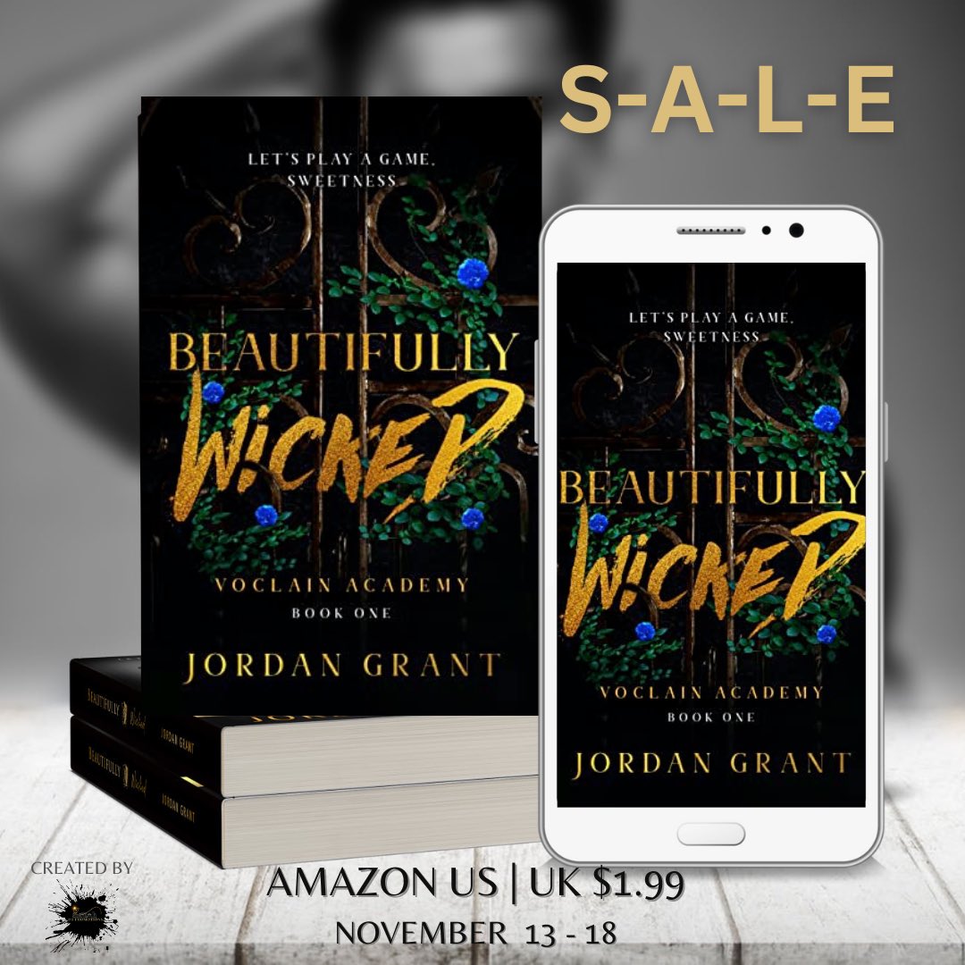 ✩ SALE ALERT! ✩ BEAUTIFULLY WICKED is on S*A*L*E on Amazon US & UK 1.99! From 11/13 - 18 by @authorjgrant #bookish #Books #romance #bullyromance #jordangrant #voclainacademy #dsbookpromotions Hosted by @DS_Promotions1 AMAZON books2read.com/BeautifullyWic…