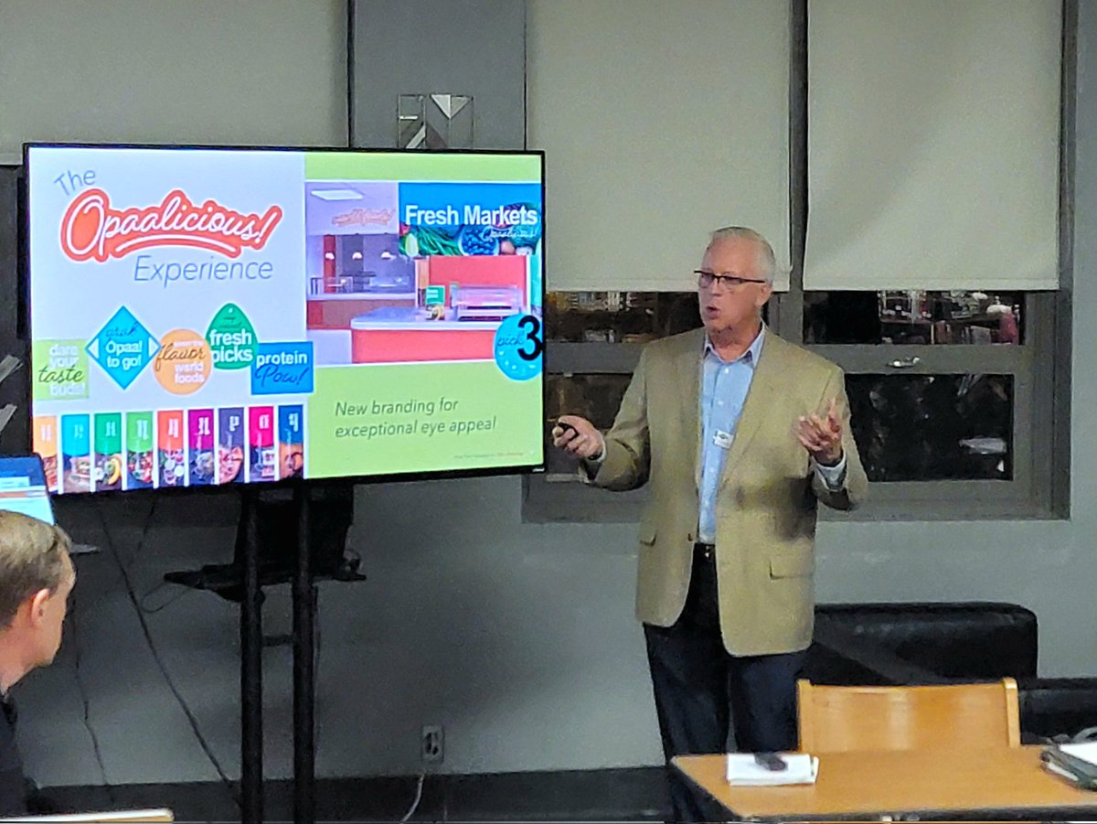 Thank you <a href="/fritcherb/">Bill Fritcher</a> for a great presentation for <a href="/Opaafood/">Opaa!FoodManagement</a>! Great seeing him again, and excited about pursuing some options for our student food service! #RedBud132