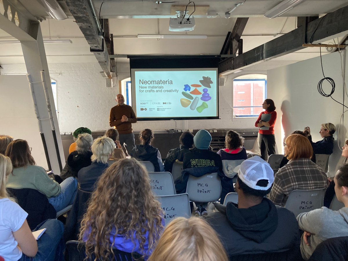 creativefutur16's tweet image. We&apos;re delighted to have our first Neomateria workshops kick-off today in @NCAD_Dublin with specialist facilitators: Laura Civetti &amp;amp; Zsofia Kollar @Materfad as part of #IrishDesignWeek2023! 

Join our in-person and online talk taking place tomorrow at 5pm: creativefuturesacademy.ie/events/design-…