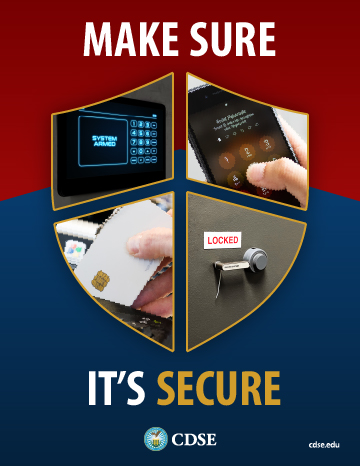 TheCDSE's tweet photo. When safeguarding and protecting classified information, use a GSA approved container, vaults, and secure rooms, and NEVER leave classified information unattended. Check out our new security posters for your organizational security!
https://t.co/GsUzUk2Knd
#LearnPerformProtect https://t.co/HwB35VGlY4