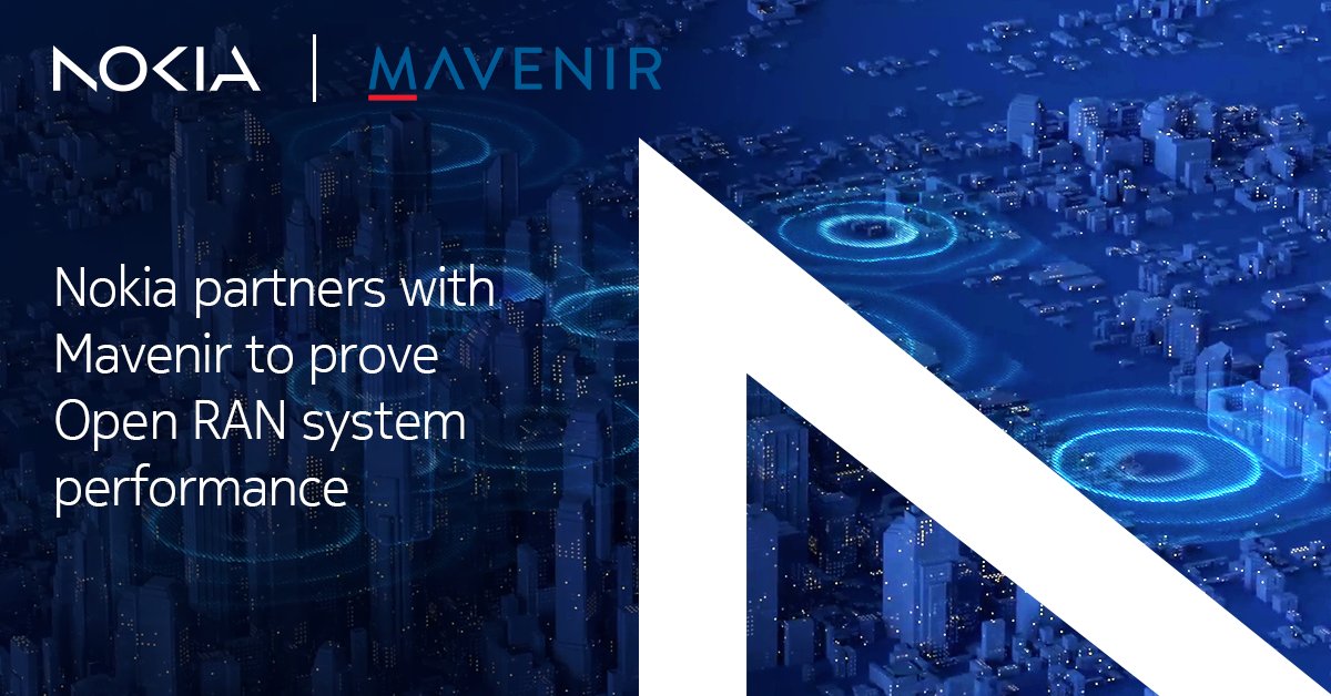 nokia's tweet photo. The successful interoperability test between Nokia AirScale Baseband functions (DU/CU) and @Mavenir's Radio Units confirms our strong commitment to #OpenRAN. Nokia and Mavenir are long-term supporters of open networks.

Read more here: https://t.co/7cvXt60kLp https://t.co/BnEPZwH89c