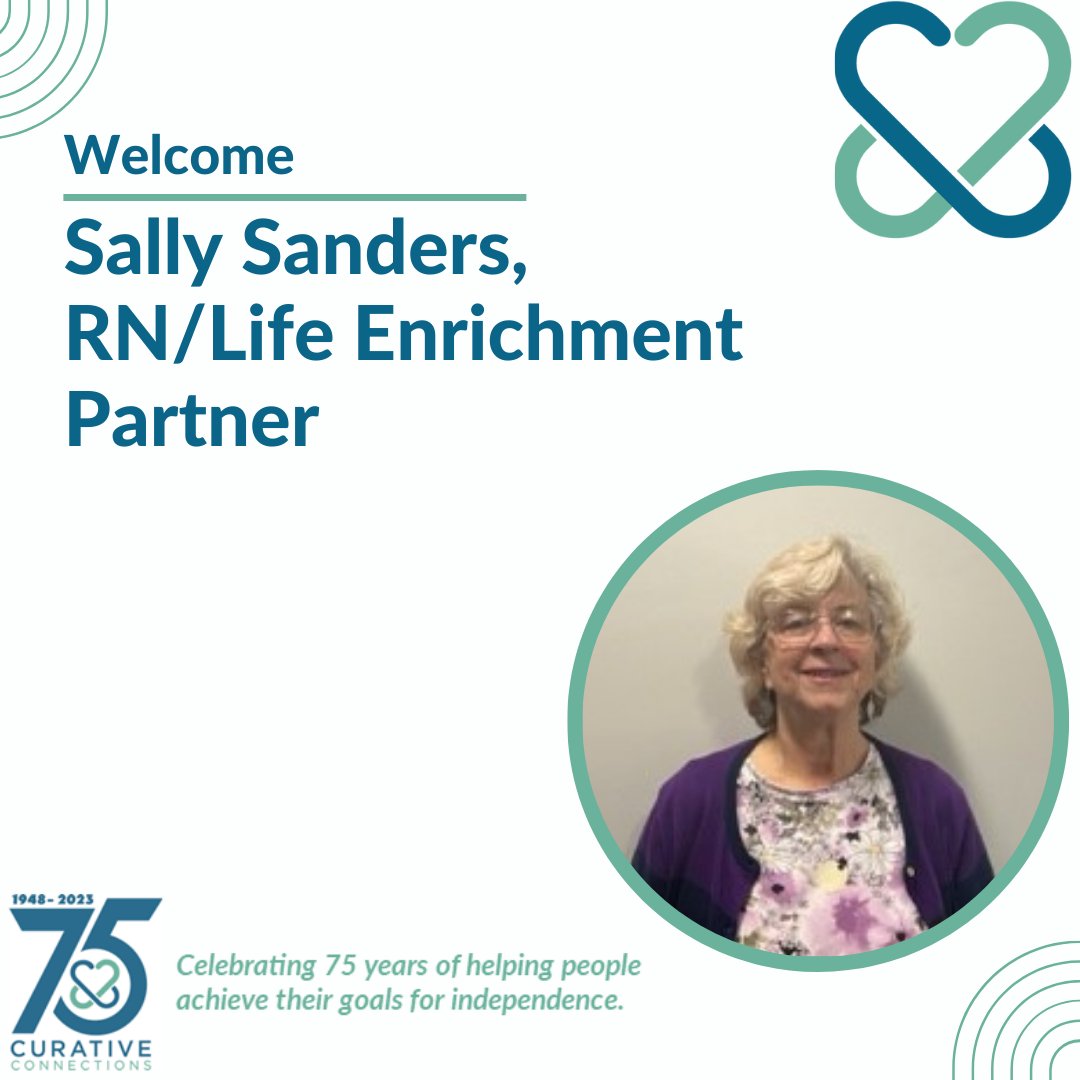 Please give a warm welcome to Sally Sanders, RN/Life Enrichment Partner.

#GreenBay #WelcomeToTheTeam #TeamCurative