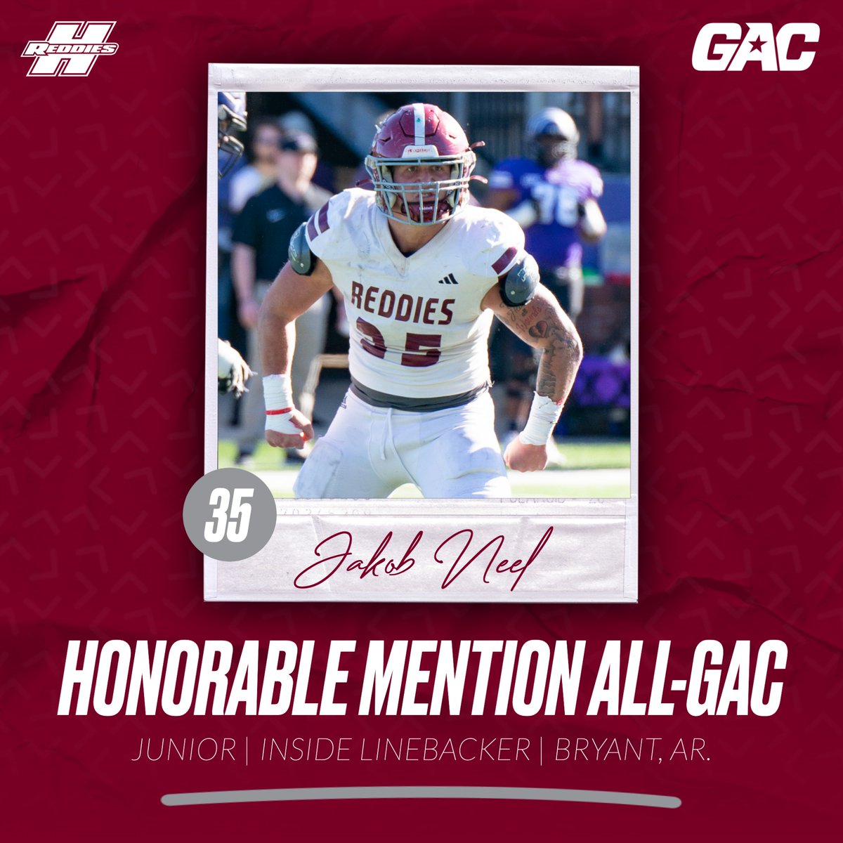 When this guy hits you, you feel it 😤

Congratulations to Jakob Neel on being named to the 2023 <a href="/GACAthletics/">#TheGAC</a> Honorable Mention Team!

#CodeRed