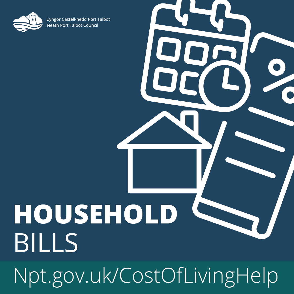 Are you struggling to pay your household bills❓ Our Help with the Cost of Living webpage contains information on help with: 🔌Energy bills 🏠Mortgage payments 📱Cheaper broadband & phone packages 🚿Water payments Find out more: beta.npt.gov.uk/housing-and-be…