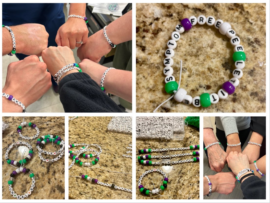 Kicking off #USAAW23 today @TrinityHealthMI Grand Rapids! Passing out some “stewie” themed friendship bracelets & educating on 🦠 resistance. Some of our favorites: 
- Symptom free pee let it be
- Vanquish vanco 
- Fun*gal guru 

Can’t wait to see how others are celebrating! 🧫💊