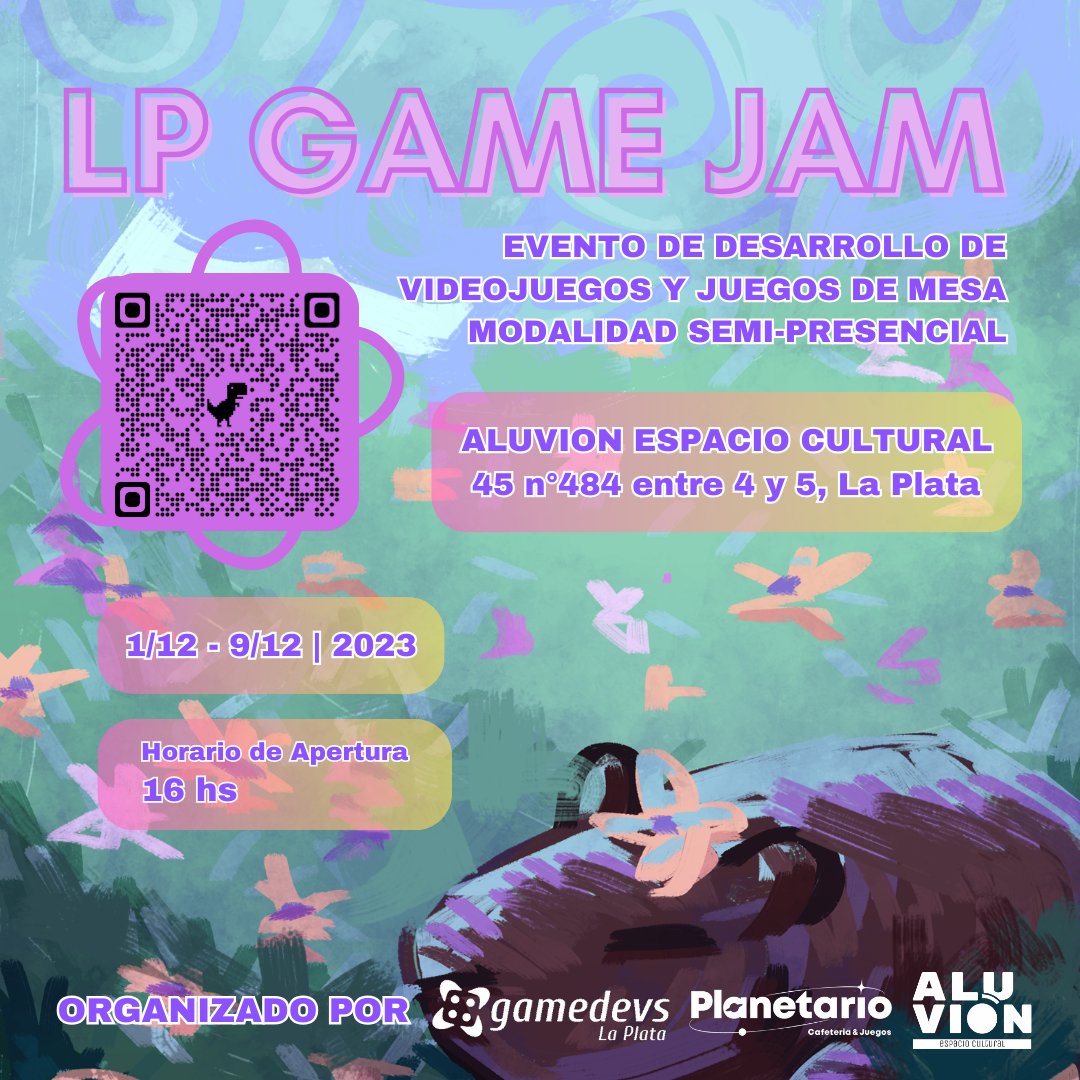 LPGameDevs's tweet photo. Volvemos por más, LP Game Jam 3!  Te esperamos en esta nueva edición para crear videojuegos y juegos de mesa. Una gran oportunidad para conocernos entre los amantes de lo lúdico en La Plata 🎮 https://t.co/olKgQPRJwe