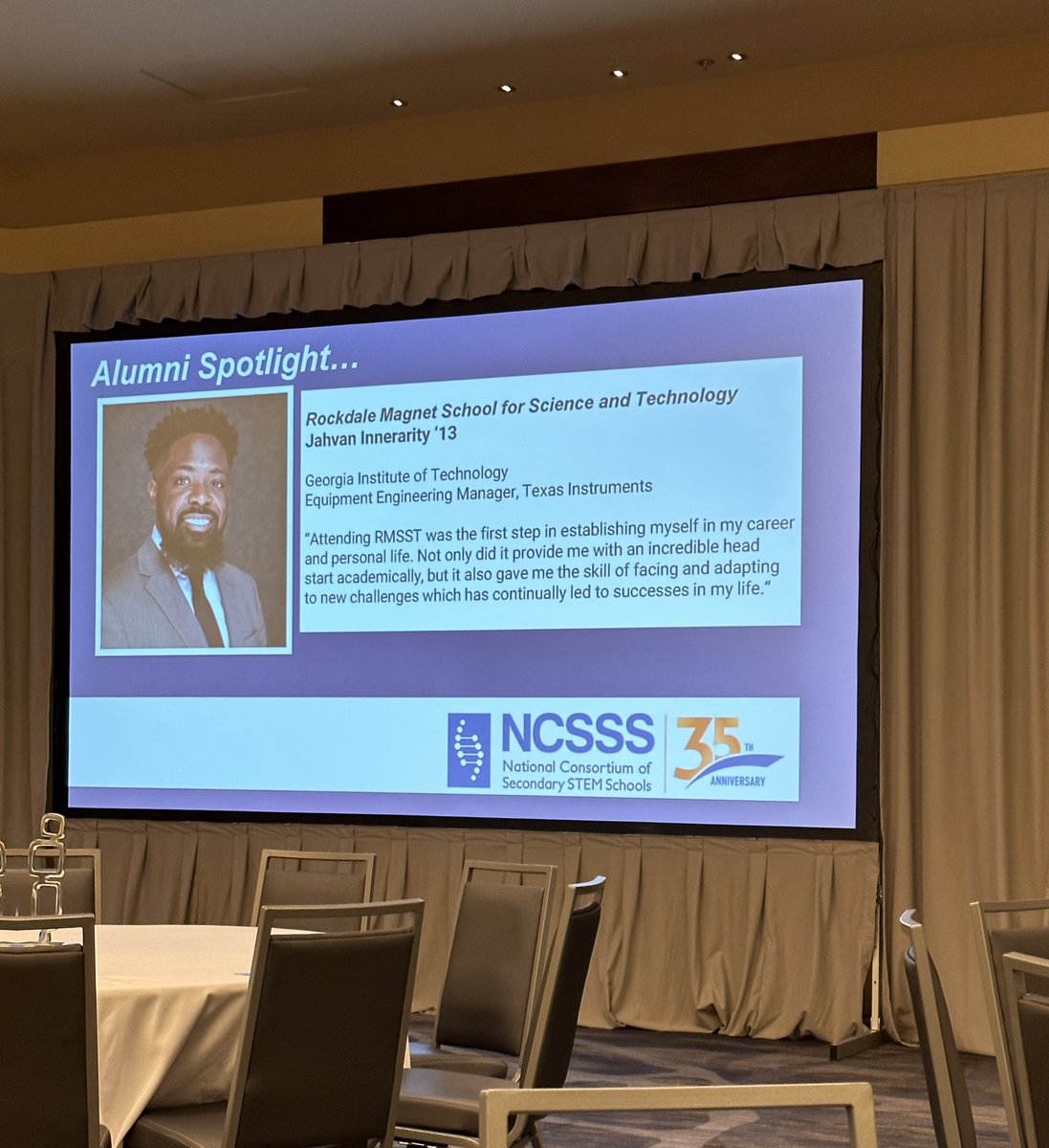 Amanda Baskett (@baskettresearch) on Twitter photo Proud of Jahvan and the two other RMSST alumni who were highlighted as part of the <a href="/NCSSS_STEM/">NCSSS (STEM Schools)</a> 35th Anniversary celebration! Proud of Jahvan and the two other RMSST alumni who were highlighted as part of the <a href="/NCSSS_STEM/">NCSSS (STEM Schools)</a> 35th Anniversary celebration!