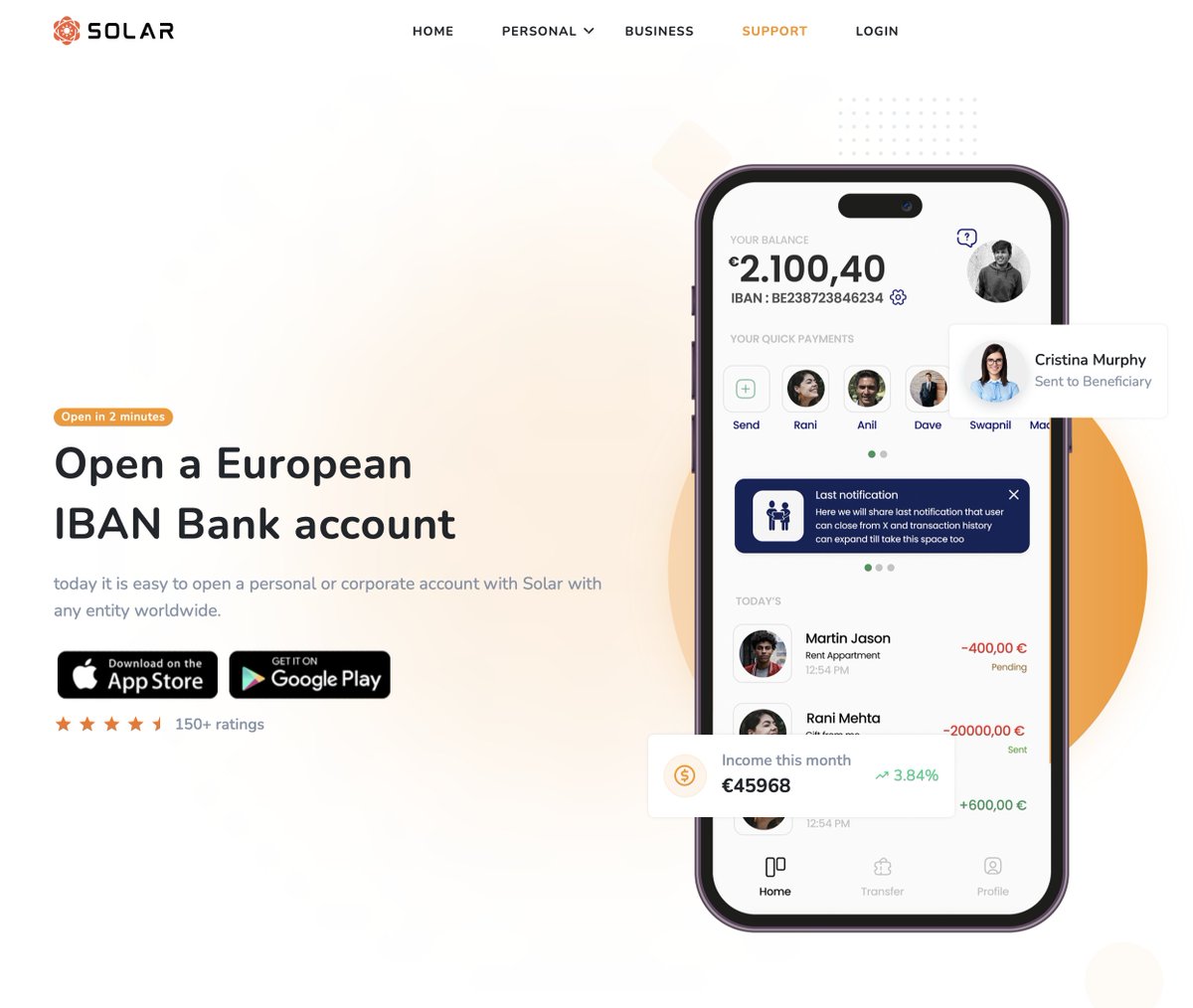 🚀 Exciting news! We're bridging the gap between fiat and crypto. In just a few days, we will unveil our all-in-one banking solution for #Solar

Get ready for:

✅ Crypto-friendly bank accounts
✅ International IBANs 
✅ Innovative Crypto Debit Cards 
✅ Unique Crypto Gift Cards