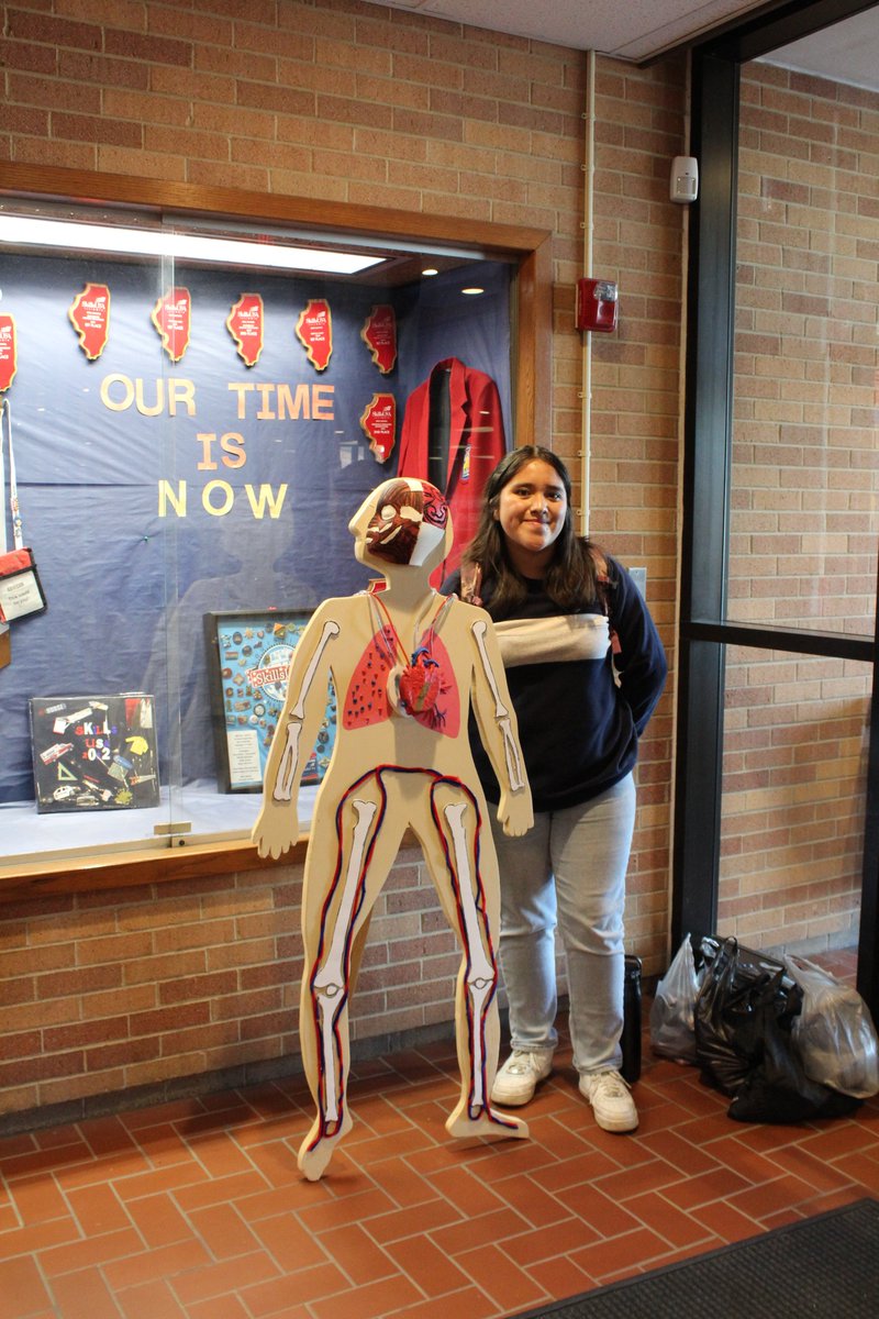 Paulina Beltran Villalobos is in Mrs. Cabalfin's MA course.  To represent the MA program in the Tech Showcase Contest, Paulina created a human model to help the community learn about the anatomy of the human body. #medicalassistant #healthcare #education