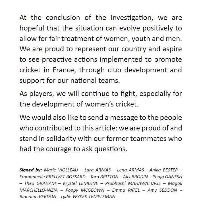 I got this from one of the players. Good investigation by the reporter. I hope somehow the (international) players don't get punished by not being allowed to play.
I've witnessed the enjoyment, passion and dedication the players have for this wonderful game.
<a href="/ICC/">ICC</a>