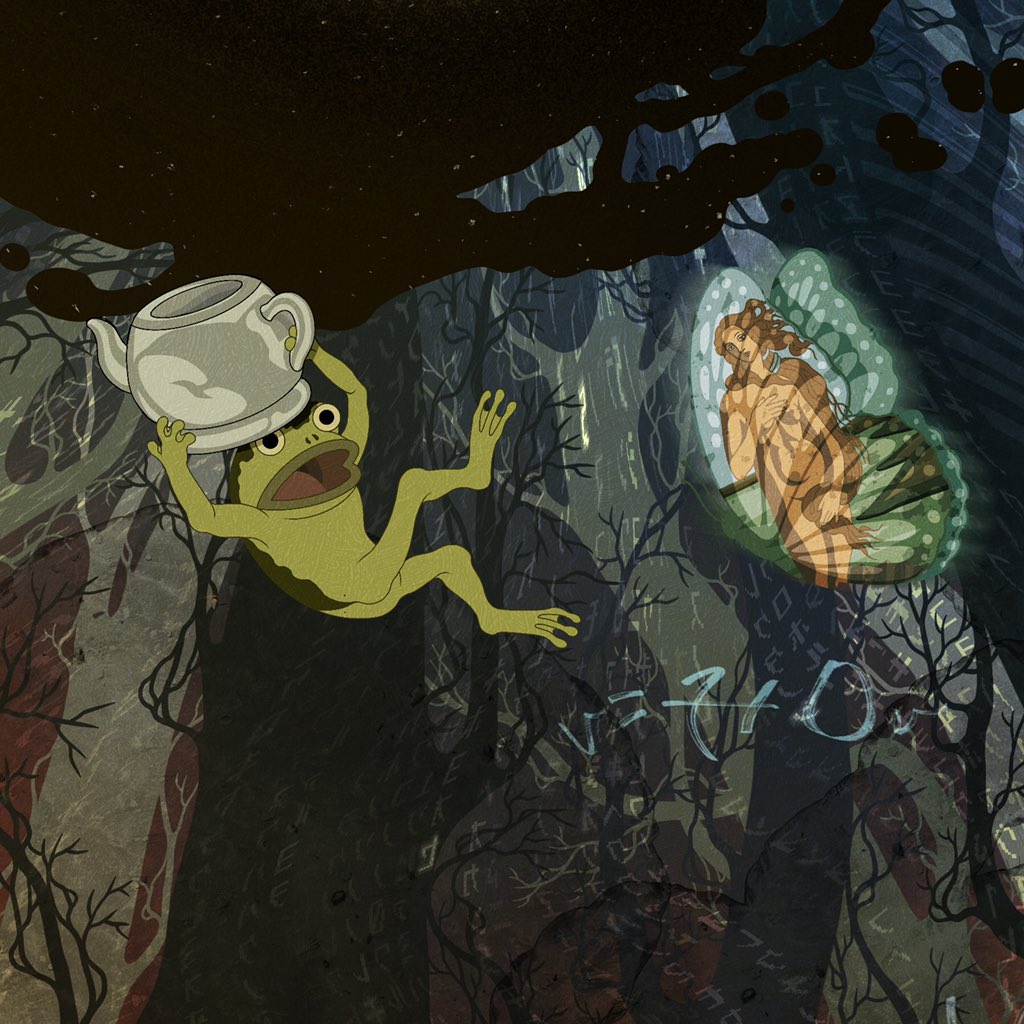 amorecstasy's tweet photo. PROJECT: Where r U, my Soul?
S — The Sea

•
•
#folkart #fairytaleillustration #naiveart #naiveartist #surrealart #cartoonart #outsiderart #bizzareart #absurdism #otgw #otgwfanart #overthegardenwall 
#folktaleweek2023 #folktaleweek #folktaleweeksea #folktaleweeksea2023 https://t.co/N3JpDfDD6w