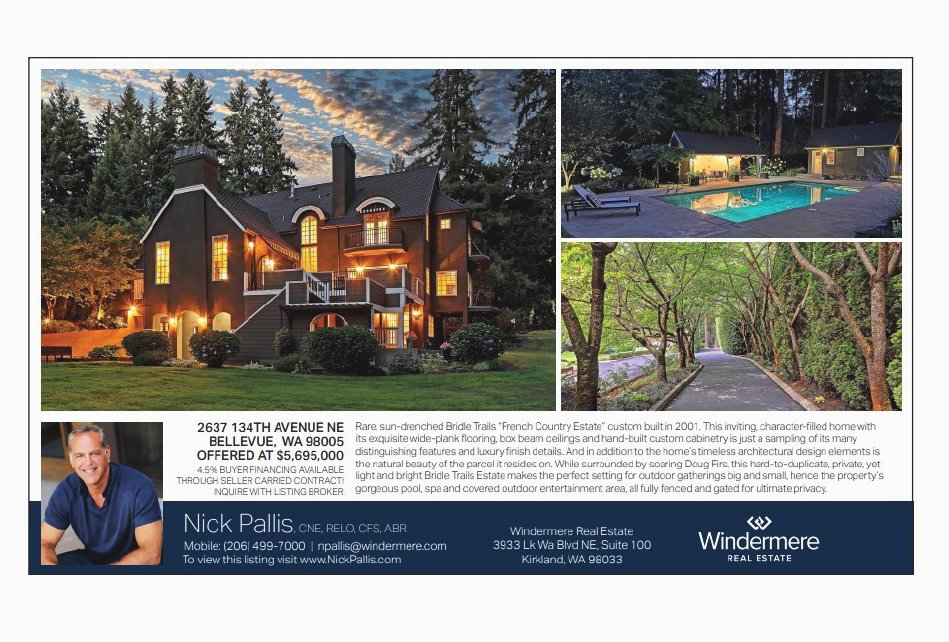 Bridle Trails - 4.5% Seller Financing Available #Bellevue #CountryEstate #EstateForSale #BridleTrails pdf:footworkflyers.com/assets/2637_13…  Website: nickpallis.com/featured-homes/